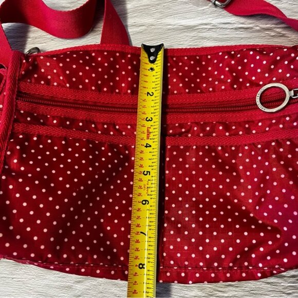 Street Lites Red/White Polka Dot Nylon Crossbody Bag - Picture 11 of 13